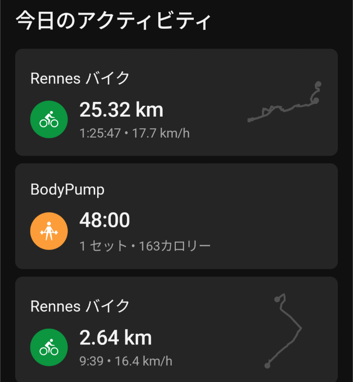 emma_ouest's tweet photo. 土曜日のPoweGym(元 #BodyPump 🏋と自転車🚲
気温は昨日一昨日より大分マシになったけど屋内だとやっぱり暑い(エアコンなし💦 バーベルスクワットが一連の故障前の23kgに復活できたのが相変わらず嬉しい! https://t.co/j5L6GeqVKh