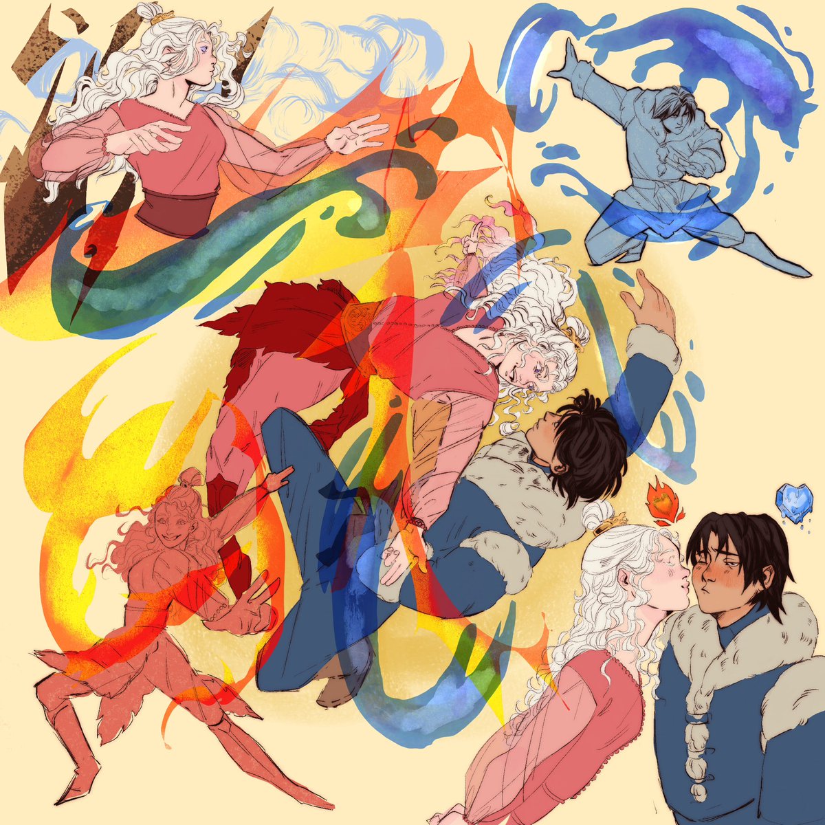 danyjonbot's tweet photo. #snowstormweek2026 day 6 ✦ AU

fire bender avatar dany and water bender jon 🔥🌊

✎ commission by sir.juda https://t.co/5AC8LY9g5V