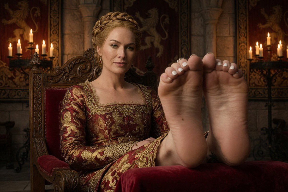celebtootsies's tweet photo. Cersei Lannister is back to control us weak foot boys. Look at those pale soles #ai #aifeet #feet #soles #footfetish https://t.co/vewMOIgY8i