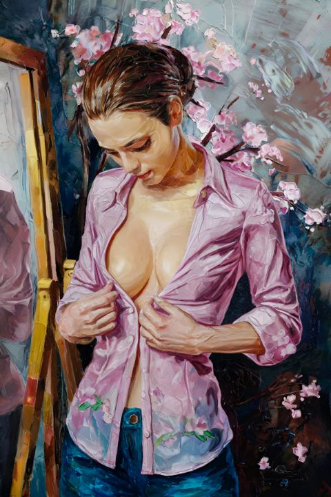 draco99984's tweet photo. Art of the Day! "Sexy Woman - Impasto Oil Painting". Buy at: https://t.co/89p1Cj1NDM https://t.co/I0mFAtbZda