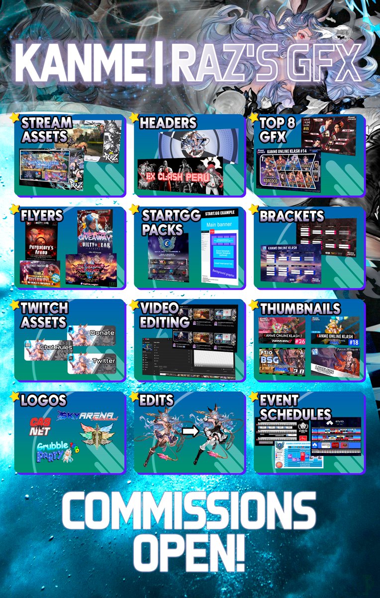 RazFGC's tweet photo. I want to compete in the #GBVSR World Tour so I've set up a donation goal on my stream (link below). I'll be streaming very often and practicing hard for this!

GFX commissions are still open! Appreciate all likes and RTs.🫡 https://t.co/TPoMUfnaWA