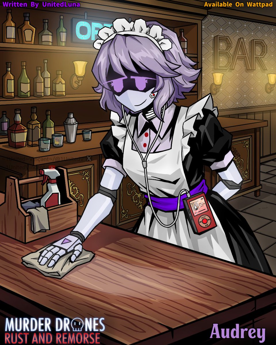 1UnitedV's tweet photo. 20 hours!! #MurderDrones #MurderDronesAU #au #AU #Murderdronesfanart #fanart #MurderDronesCommunity #Wokerdrone #maid #Oc #DigitalArt #CharacterArt #Auart #RustandRemorse https://t.co/jaAibXhNVi