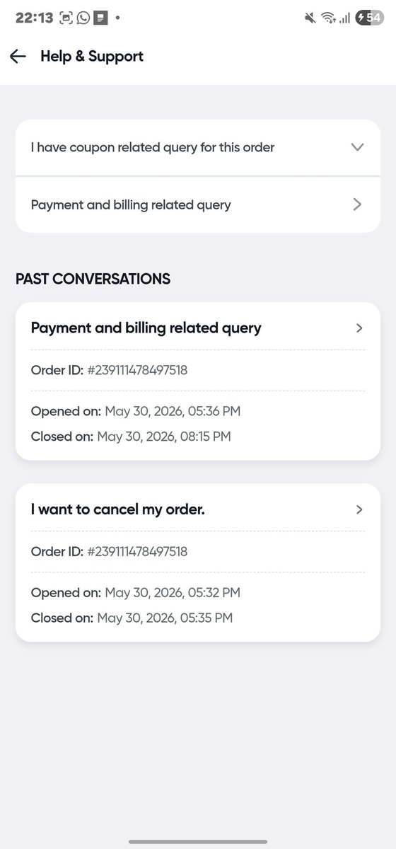 charandars's tweet photo. This is such a betrayal. It showed that it would arrive in 10 minutes, but after placing the order, it's showing 50 minutes. When I called customer care because it was getting late, there was no response. That's why I canceled it. They completely ruined everything." @Swiggy https://t.co/YxOusgQWTO
