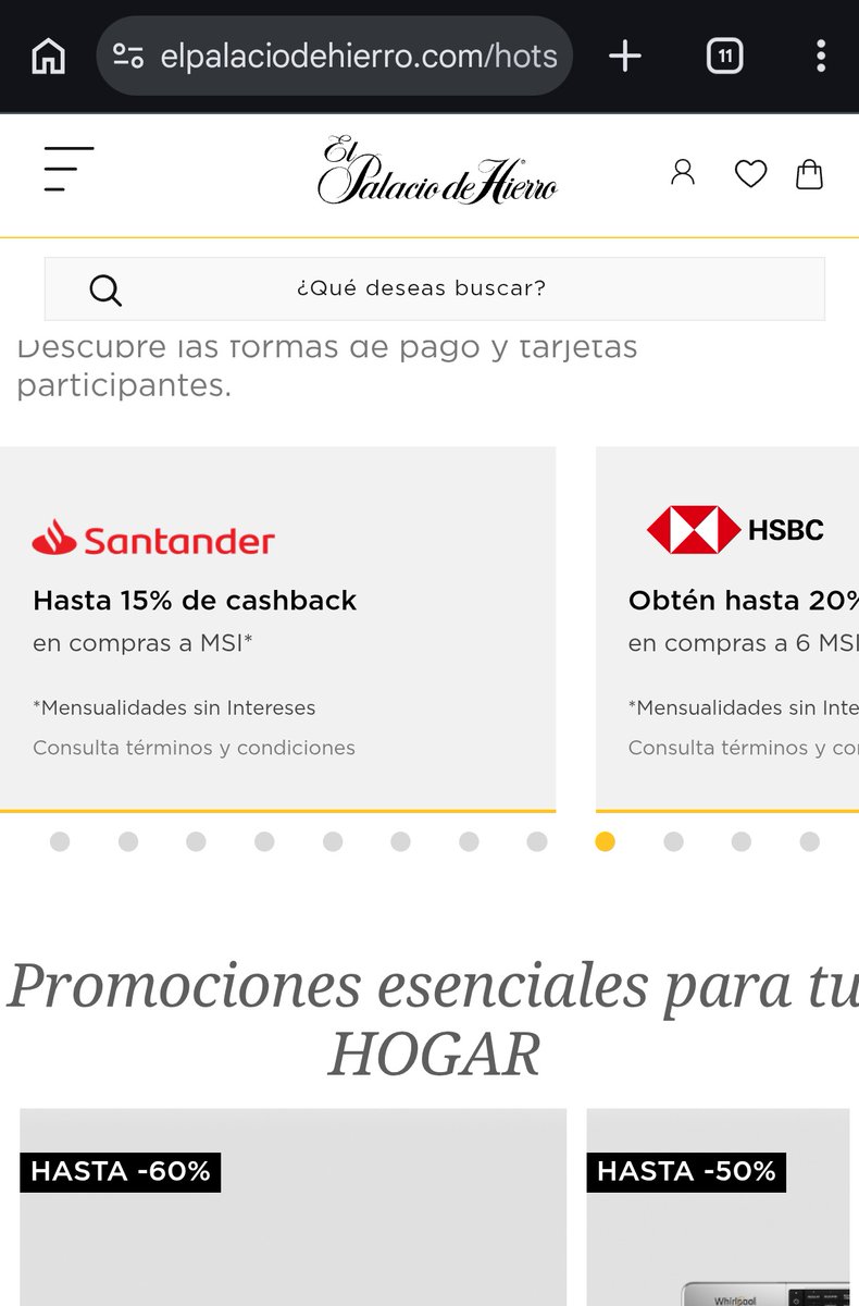 alexcarreon's tweet photo. @Profeco que onda con la publicidad engañosa de @palaciohierro ofrece una promoción de hotsale si pagas a meses pero no da la opción para hacer el pago a meses. https://t.co/ctp55sSFBP