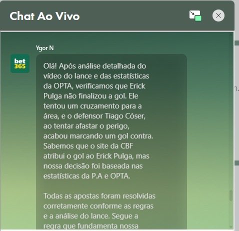 CaetanoGabs's tweet photo. @bet365 @bet365BR 
Quer dizer que agora vocês assumem que tem ciência do erro e mesmo assim mantém o erro pra não pagar??? 

Vai brigar com a súmula oficial do jogo??? https://t.co/ZrJ0OAjs3m