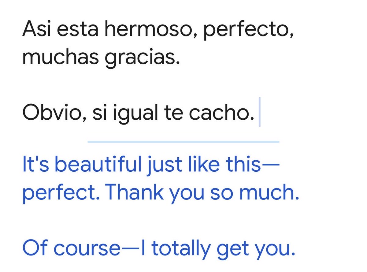 xanderai's tweet photo. Google Translate is now copiously introducing em dashes in its output even when the input has no em dashes. This is crazy. That’s not even good translation. https://t.co/Tt4PLTv2Lc