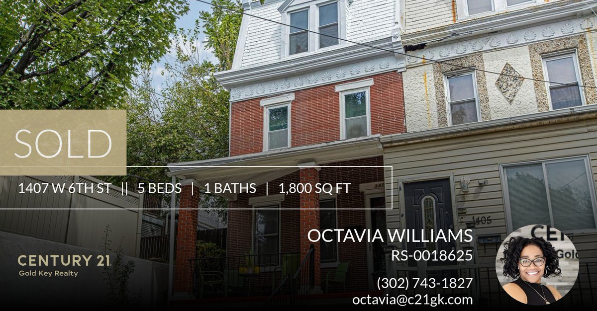 OctaviaSamuels1's tweet photo. If you're considering selling your home, we should talk! Take a look at this recently sold listing in WILMINGTON! Give me a call at (302) 743-1827 if you're ready to talk.

It’s all about you!! Allow me to help you to achieve y... https://t.co/ISHcDegBuU https://t.co/y5XHt8RS1w