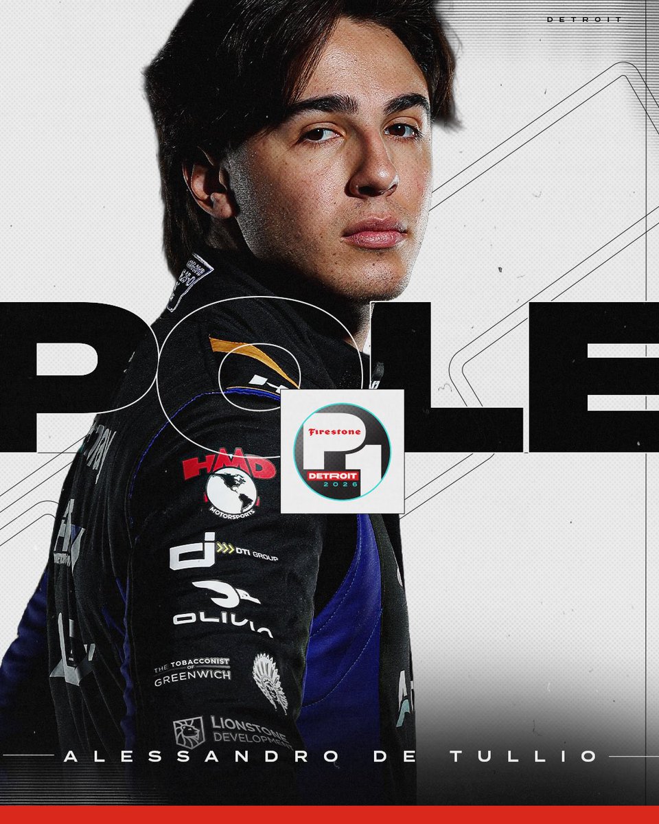 elmejordelresto's tweet photo. POLE de Alessandro de Tullio en Detroit 🇦🇷

5 en 7 carreras este año...este pibe es cosa seria. Si todo va bien, tenemos un piloto argentino para muchos años en IndyCar

#IndyCar #DetroitGP https://t.co/Nar4jwJNyM