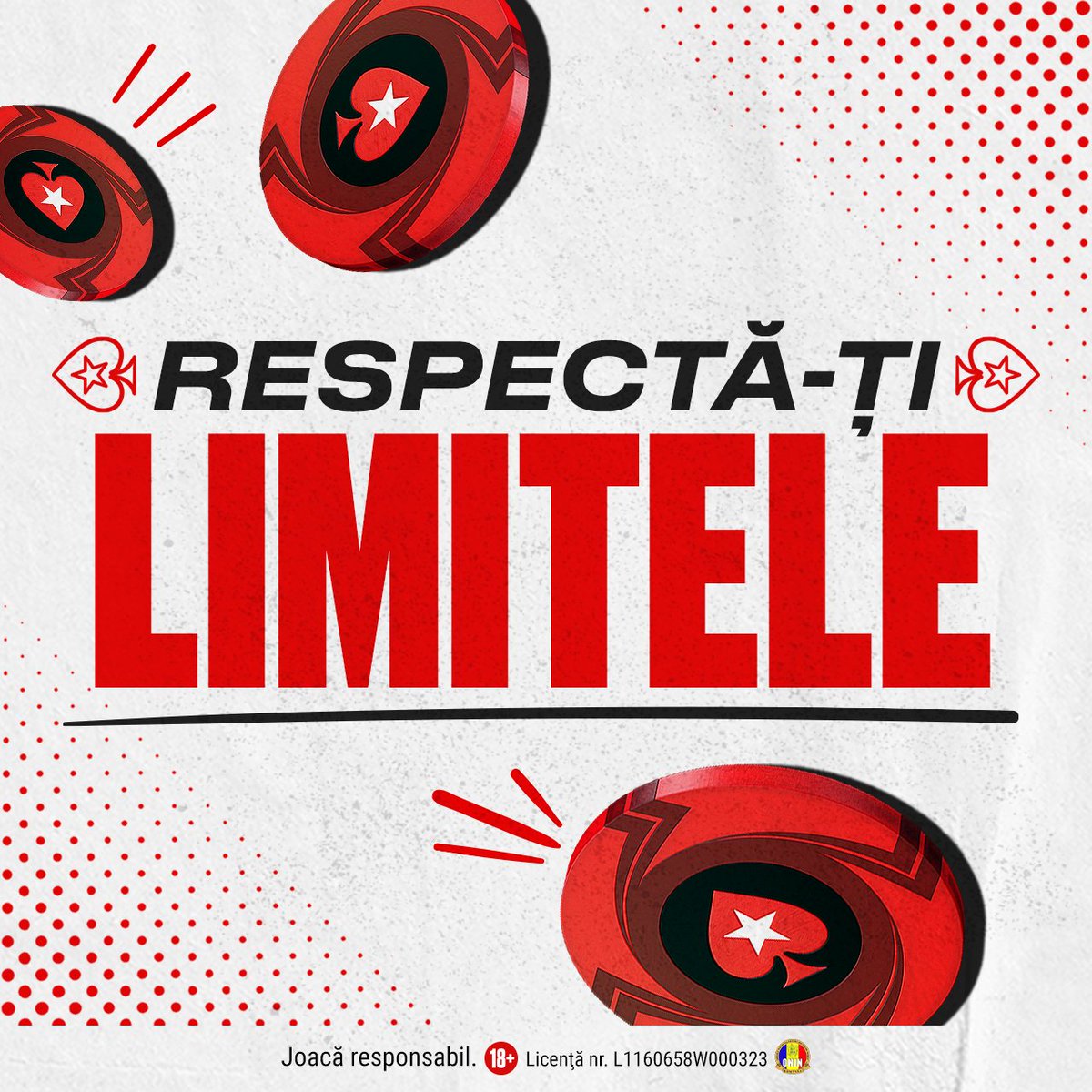 PokerStarsRO's tweet photo. Controlul este cea mai bună strategie. Joacă responsabil și respectă-ți limitele.

https://t.co/CFTE4fUULh https://t.co/c4JfJLwpN4