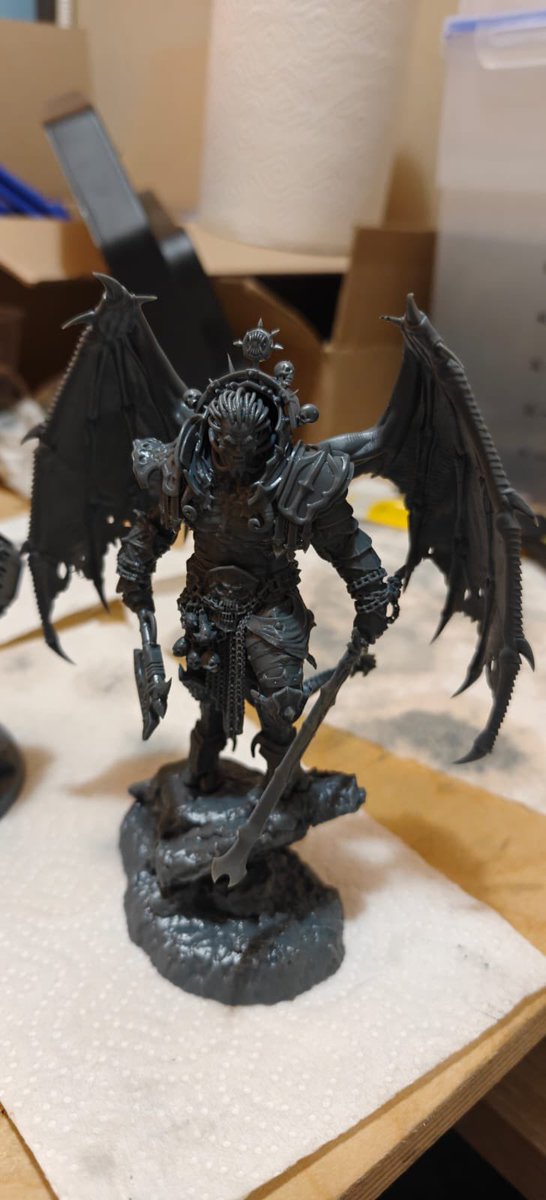 AlfakevinE's tweet photo. @Robotbeat Another example of lowered barriers: a cousin of mine is 3D printing, then painting warhammer 40k figures. AFAIK one needed to be a real craftsman to make such figures before cheap additive manufacturing. https://t.co/2LesDDjYkn