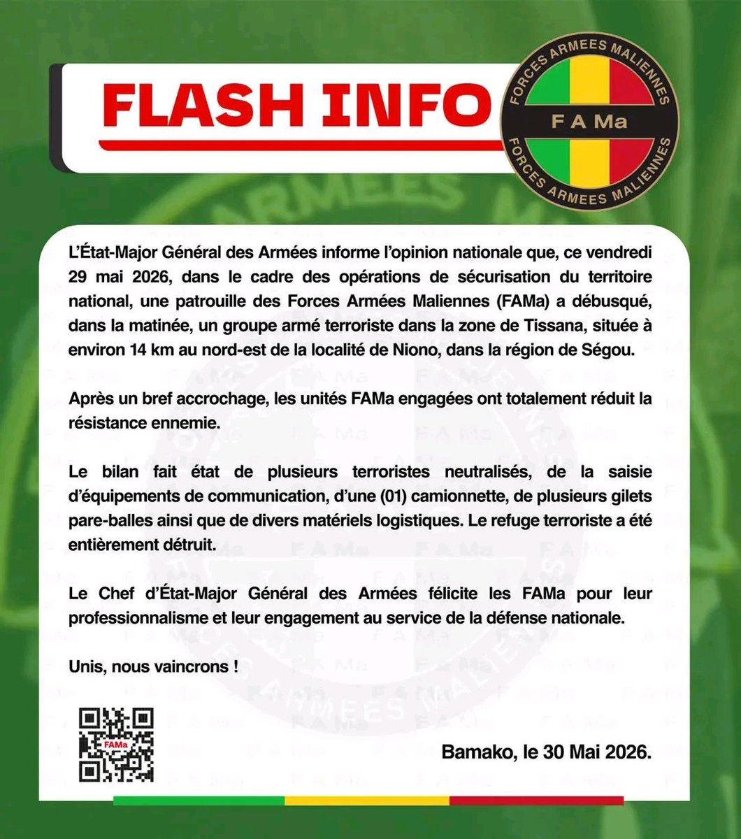 6e_General's tweet photo. Pendant que nous sommes en train de fêter les #Famas traquent les terroristes dans la brousse. https://t.co/2yLvSa8HCw