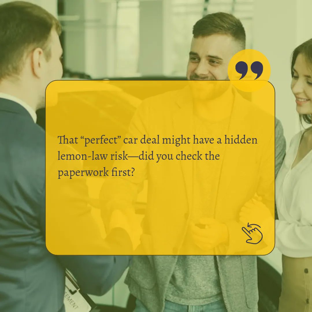 LemonaidFirm's tweet photo. That “great deal” won’t feel great when the same car gets flagged for repairs weeks later. We tell clients to run a 15-minute paper-trail check before you finance: • Verify open recalls using the VIN (lemon-law risk can hide in unresolved safety/defect issues) • Review the https://t.co/oskDxgzubM