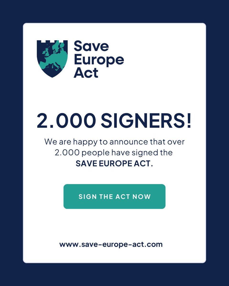 Save Europe Act tweet media