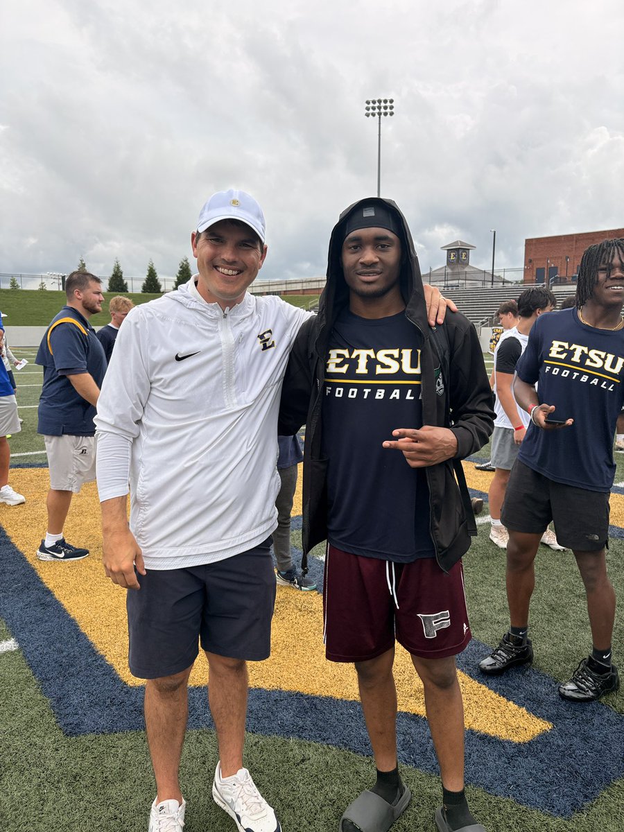 ArmaniBond8's tweet photo. Had a really good day competing at the ETSU football camp @FultonFootball @TCunninghamETSU @CSmithScout https://t.co/PHODrwHUgR