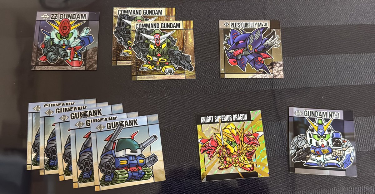 North_Guardian7's tweet photo. 【交換】元祖SDガンダムスナック　メタリックシール シール

譲:2,16,21,25,27,31
求:1 νガンダム,11 武者精太頑駄無,26 キュベレイ,32 Hi-νガンダム

郵送での交換希望です。

21につきましてはνガンダムとの交換のみとさせていただきます。

お気軽にお声がけください。 https://t.co/jdvIa972Wr