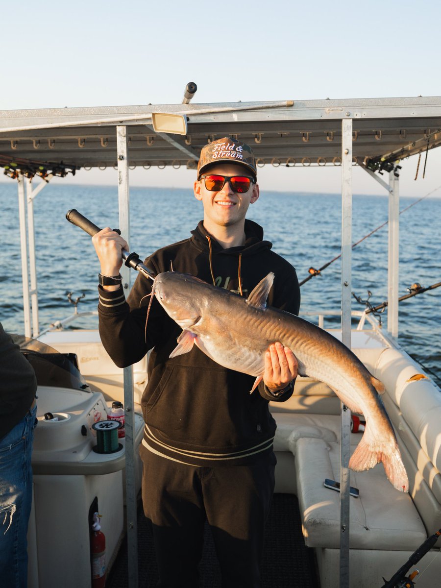 FieldandStream's tweet photo. We got to spend a few days on Santee Cooper with Corey Heim before this news became official.

Today, 23XI Racing announced that Heim will move to the NASCAR Cup Series full-time in 2027.

From chasing big fish in South Carolina to NASCAR's biggest stage.
Congrats, Corey. 🏁🎣 https://t.co/gHJ7BQU3JX