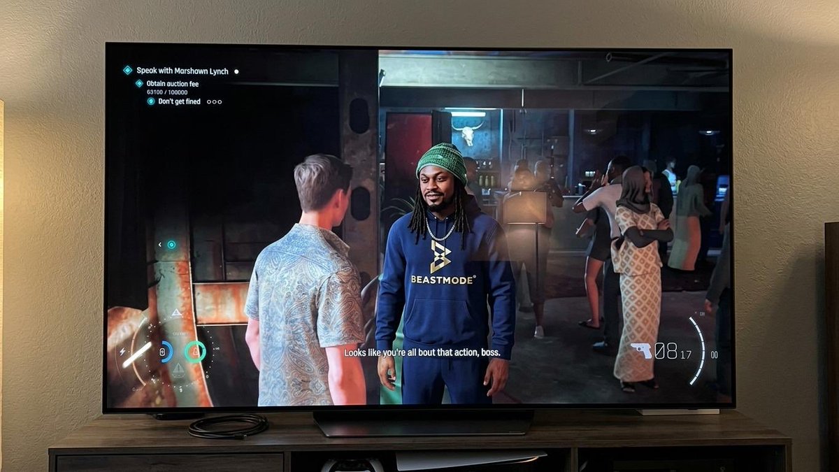 NFLonBread's tweet photo. Marshawn Lynch cameo in 007 First Light lol https://t.co/c1ELvyBmaf