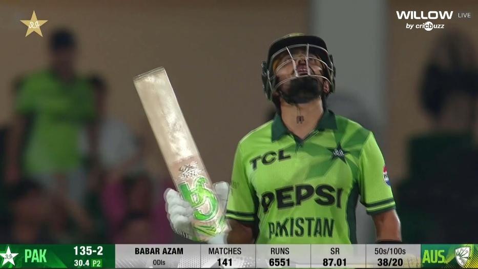 HassanAbbasian's tweet photo. 38th fifty for the Goat @babarazam258 . What a knock under pressure on a challenging track while chasing. Best for a reason 🐐 https://t.co/d2eO1Jz6Lw