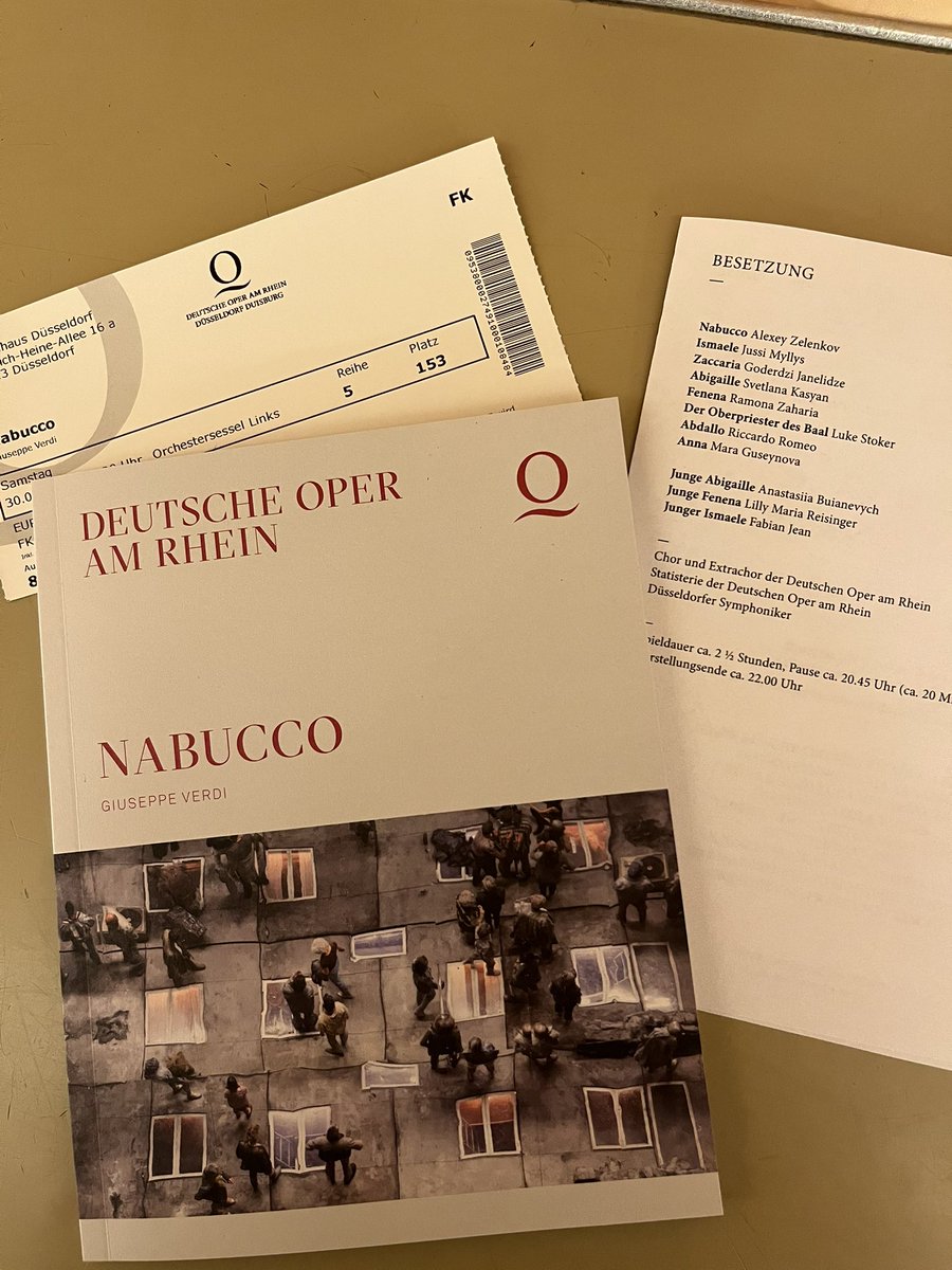 ThierryVerger's tweet photo. À Düsseldorf @operamrhein, reprise du #nabucco proposé par #ilarialanzino .  #alexeyzelenkov dans le rôle-titre. Compte-rendu à suivre sur @Forumopera https://t.co/voGuLHENcU