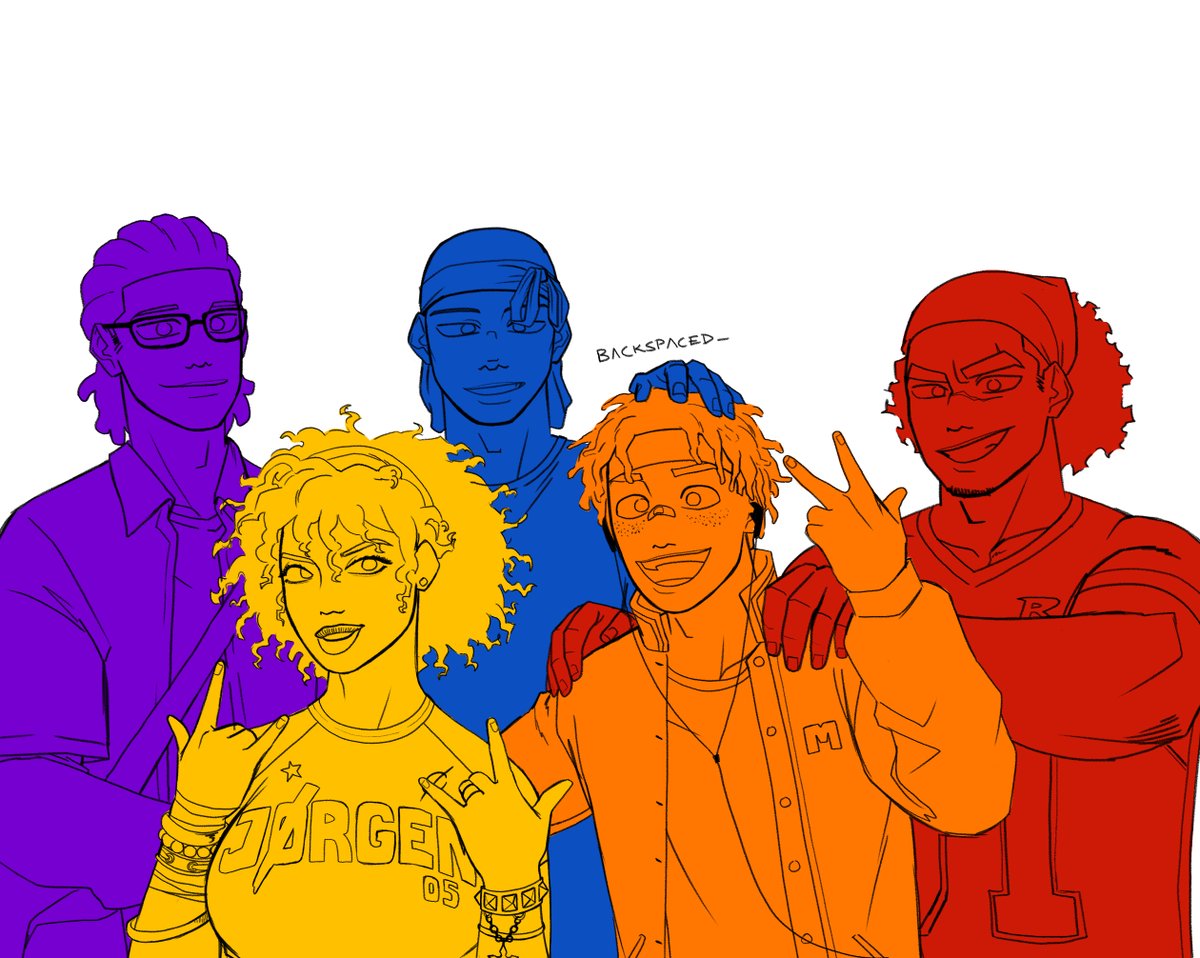 BackSpaced_'s tweet photo. TMNT as humans (plus April) 
W.I.P 
#tmnt https://t.co/Hp6GZmZw5v