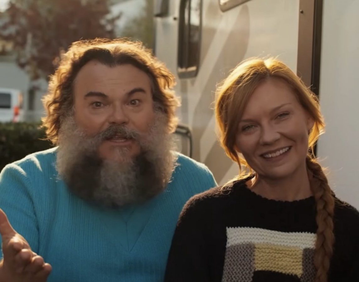 MegaTrailersLA's tweet photo. Primer vistazo de Jack Black y Kirsten Dunst como Steve y Alex en 'A MINECRAFT MOVIE: SQUARED'. https://t.co/gLm3sUYKhz