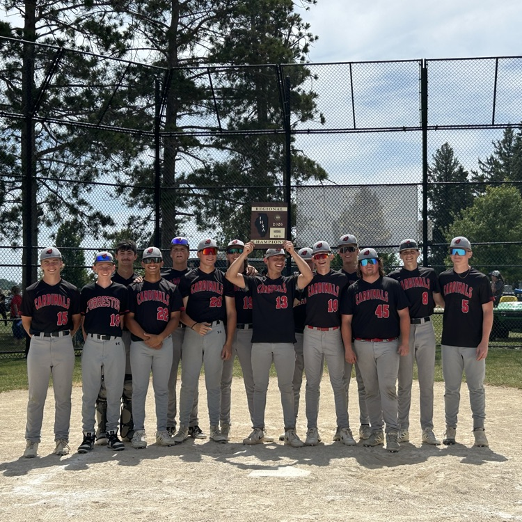 Forrestville221's tweet photo. REGIONAL CHAMPS!!

The Birds fly high with a 22-2 victory over the South Beloit Sobos. 

On to Sectionals!! Way to go Cards!! https://t.co/bqbL1MIhgZ