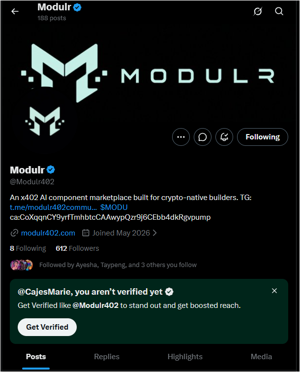 CajesMarie's tweet photo. @Modulr402 Another week, another chance to stack some $MODU 🔥 Love seeing projects give back to their community. Staying active, supporting the ecosystem, and hoping to join this week's lucky winners 🚀💎 

EQZMwsdq56ZWZuBB3aAVXjFh239XaRmyLFJFvwZk5hxc

#MODU https://t.co/xq3rz2gKL0