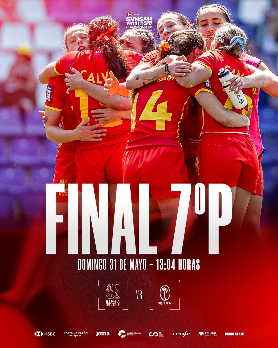 ferugby's tweet photo. 𝐅𝐢𝐧𝐚𝐥 𝟕° 𝐏𝐮𝐞𝐬𝐭𝐨

⚔️ @fijirugby
🗓️ 31 de Mayo
⏰13:04 

#LoQueNosUne | #Leonas7s https://t.co/1QLzElOhFv