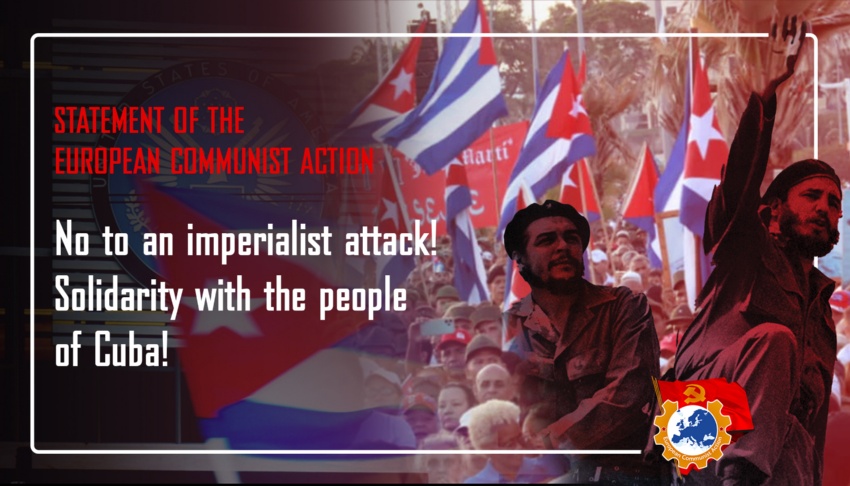 id_communism's tweet photo. 🚩🇨🇺  European Communist Action: No to an imperialist attack! Solidarity with the people of #Cuba!

Read: https://t.co/oeBwq9wFqn https://t.co/s0YfnuO7Wy