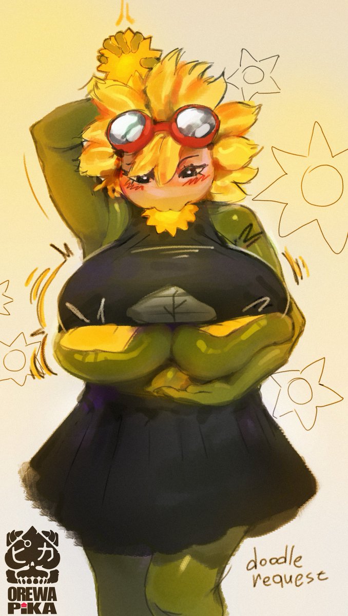 OrePika's tweet photo. Sunflower eating mini suns 👀 https://t.co/JEuwIIvYH4