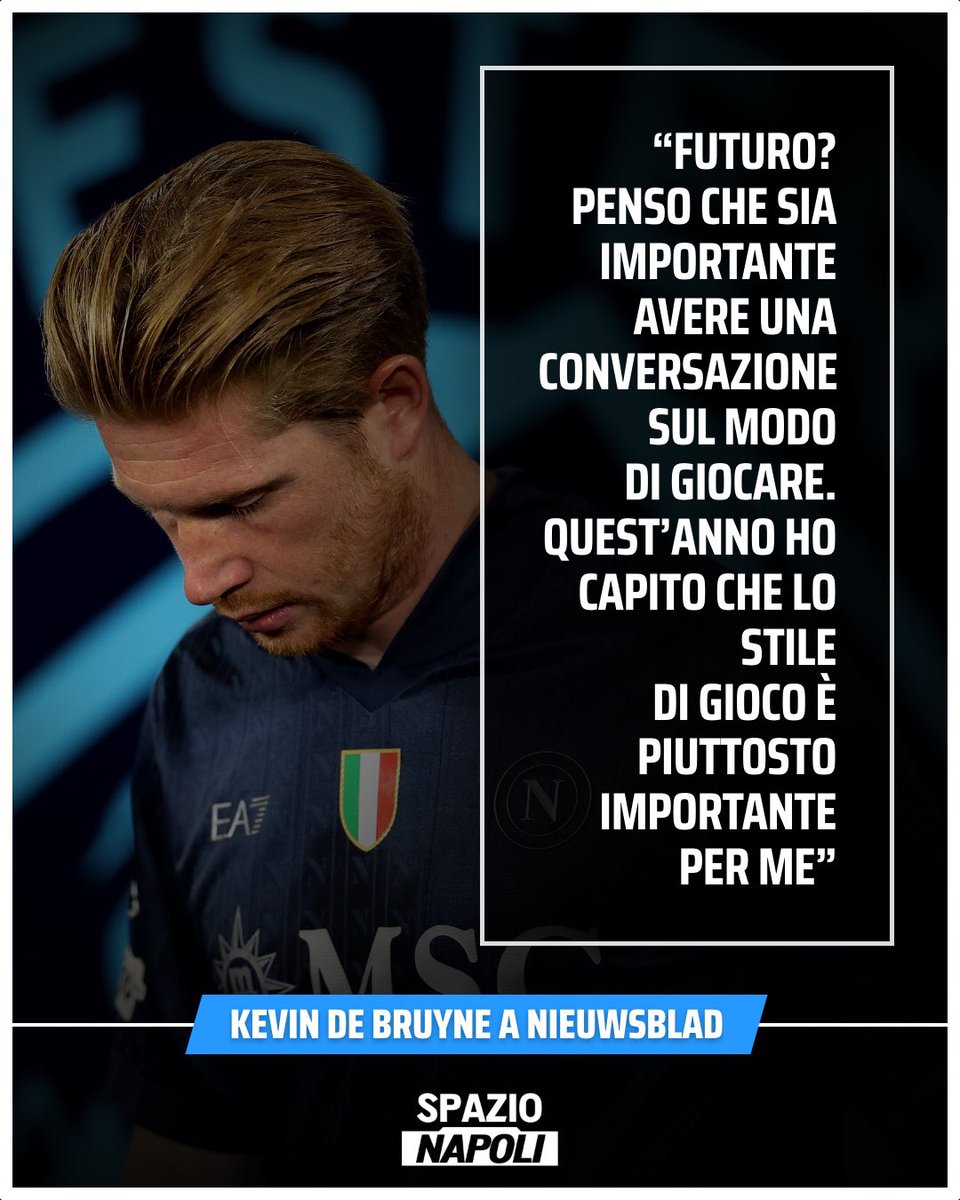Spazio_Napoli's tweet photo. KDB dice la sua sull'addio di Conte, senza particolari peli sulla lingua: "Ha una visione di calcio molto diversa dalla mia" 💥

Il belga non si è poi sbottonato sul suo futuro ⚠️

#debruyne #spazionapoli https://t.co/8XEgTBn23s