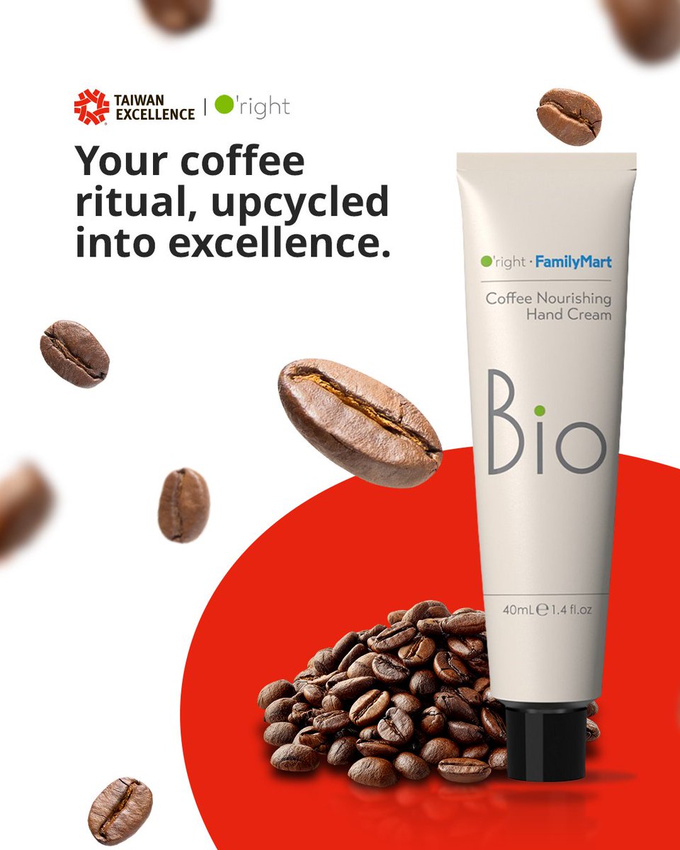 twexcellence_us's tweet photo. Your morning coffee has a second life.

O’right and FamilyMart take used grounds and bottles and turn them into everyday products, closing the loop in a way you can actually see.

#TaiwanExcellence #TaiwanExcellenceAward #AwardWinningInnovation #Coffee #Upcycled #HandCream https://t.co/LwgN3IPOQI