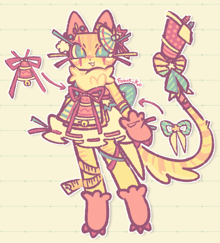 Fowie_KF's tweet photo. I made a simplified version of my Scraps redesign, cuz i made her harder to draw now lwk lol #dandysworld #Scraps https://t.co/J1LlsB7XkT