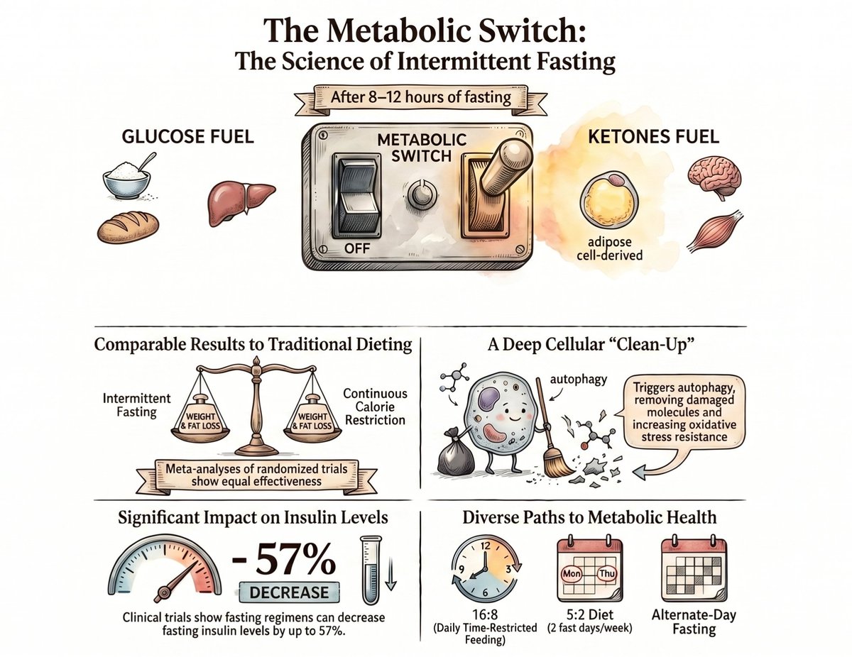 harshadharde's tweet photo. Can simply changing when you eat helps to lose weight?
YES!
Evidence from clinical trials on intermittent fasting.
Weight loss
Reduced belly fat
Better metabolic health
Potential benefits for heart and brain health
Fasting is not magic, it works when combined with healthy foods. https://t.co/Q0chKi0lKj