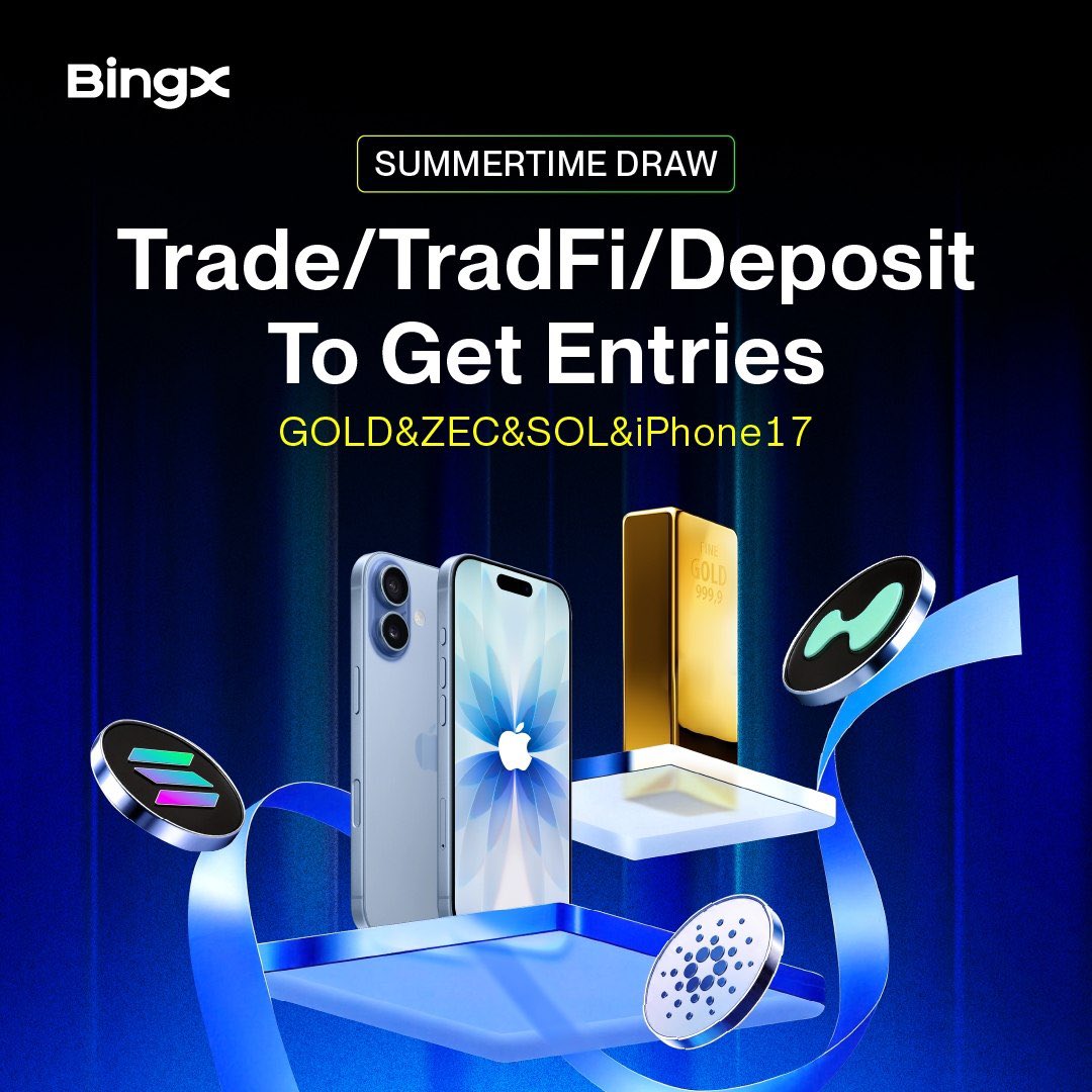 MyTraDeFi's tweet photo. SUMMER TIME DRAW 🏖️

🌏 Both new and old users are welcome

🚀 Event Highlights: 
 
🔗 Register Now: https://t.co/kwdSSh5cnl
🏮 New User Friendly: Net Deposit $50 & Trade 1k volume to get 2 spin chances. 
🏮 Complete simple tasks to win spin chances. 
🏮 Spin & win rewards: 
         
               📱 iPhone 17 Pro 
               💸 Token Vouchers
               💸 Position Vouchers 

⏰ Till 30th June.