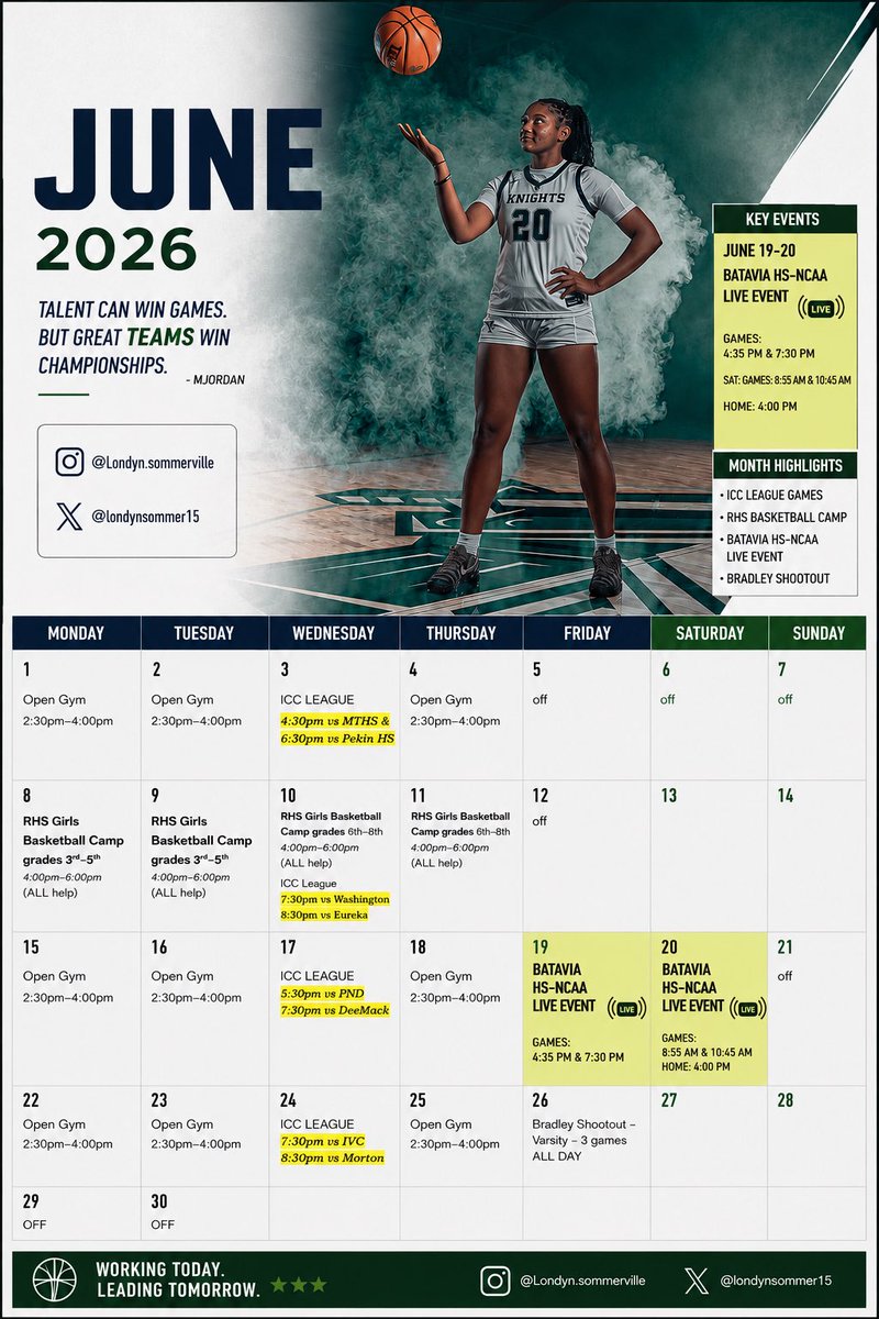 msommerville15's tweet photo. June schedule for @londynsommer15 and her high school team Peoria Richwoods and Head Coach @HeatherCassady4!

Check them out—they have a strong team returning!

@kaylaherron2027 @Keniya2028 https://t.co/CvE6FXnXw4