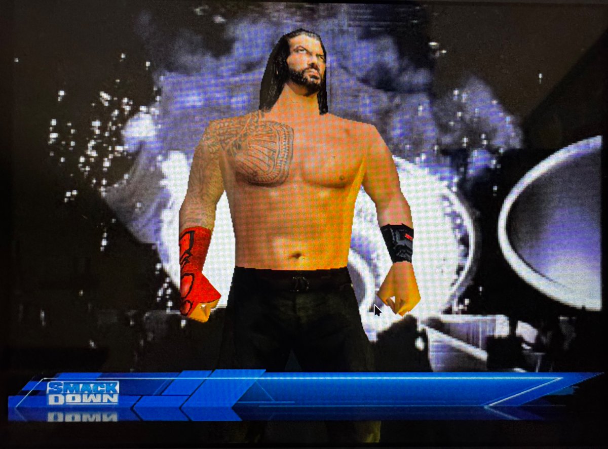 InboundsEye's tweet photo. Another WIP mod for Smackdown 2! More hard work by dedicated modders - enjoying Smackdown Shock Value! https://t.co/sHFIcUqYzi