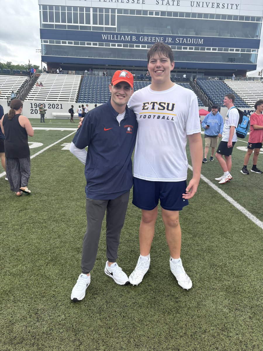 HaddonThornburg's tweet photo. Thank you @ETSUFootball for a great camp and @CoachPCovington for your time today!
@CoachAG_53 @JamariGoines @GusGladden @WEST_FB_Recruit @westrebelsfb @CSmithScout @thac62 @BC0027 @Dylanmurray2211 @CoachMiller_12 @CoachRobStacy4 https://t.co/8tfHscs0h4