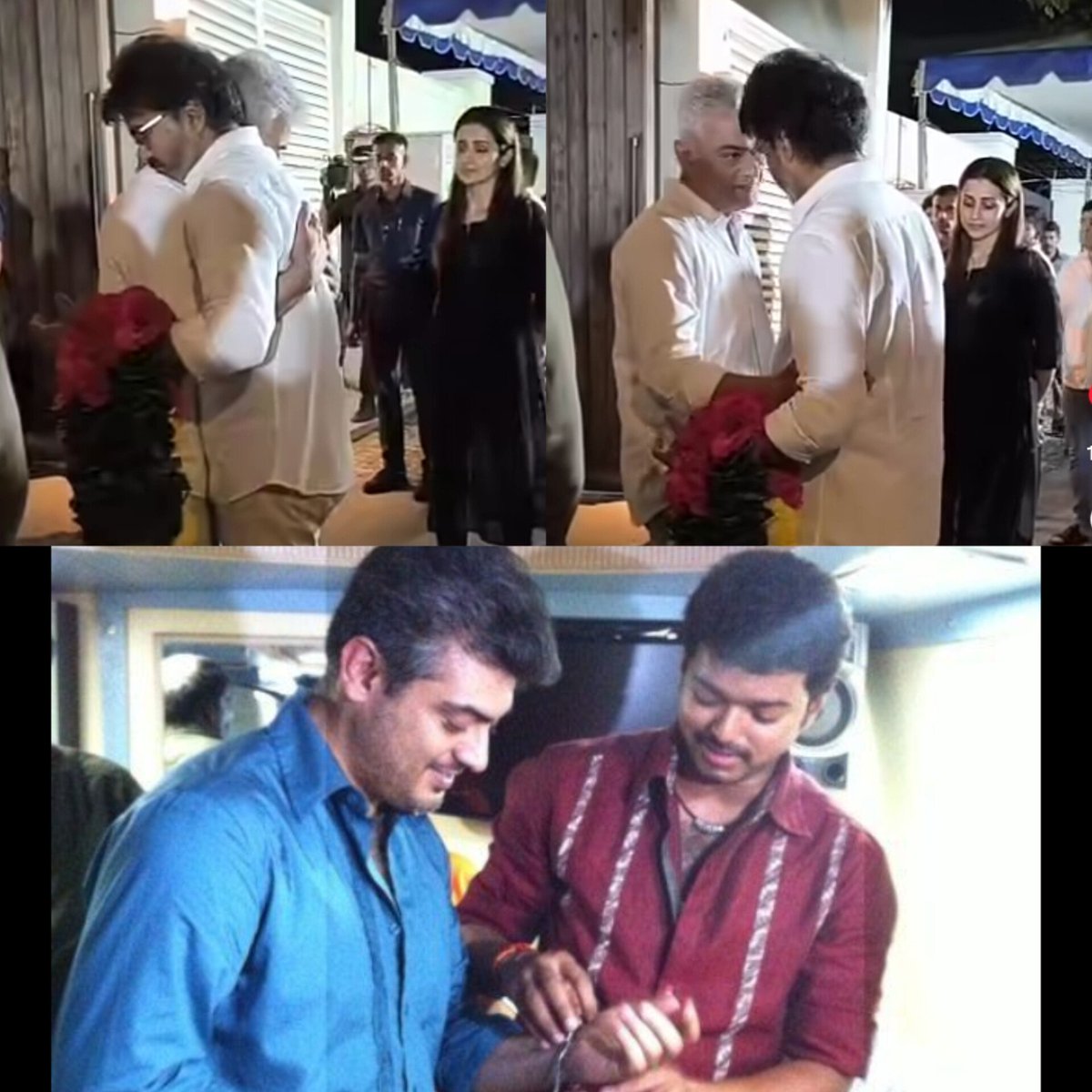 mafia_ajit85265's tweet photo. Chief Minister Vijay Pays Respects in Person to #AjithKumar’s Mother ❤️

After 25 year challenge 
Thala Thalapathy Bonding 🫂🥹🥰 https://t.co/VJ0ZE8hNHE