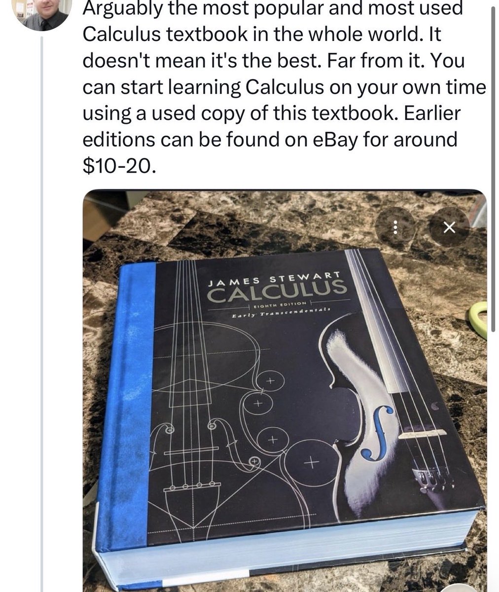 predict_addict's tweet photo. Utter BS post claiming this book is most used in the world.

The facts are it is inferior book that’s why it is not used by any prime math nations. Neither China nor Russia nor France uses books like this.

Also it was sold at hundreds of thousands per year a pale number in comparison to Kiselev Calculus book that was used by over 80m+ students for over 70 years.

The fact that it is used in USA probably also explains why many us students can’t manage calculus.