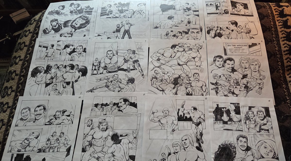 crowman1971's tweet photo. Original artwork for the comic I wrote and published for Rocky Johnson, father of @TheRock, back in 2018. I've been blessed to work with amazing people. 🙏 #WWE #Wrestling #comicbooks #originalart https://t.co/Hnhg7ylhvv