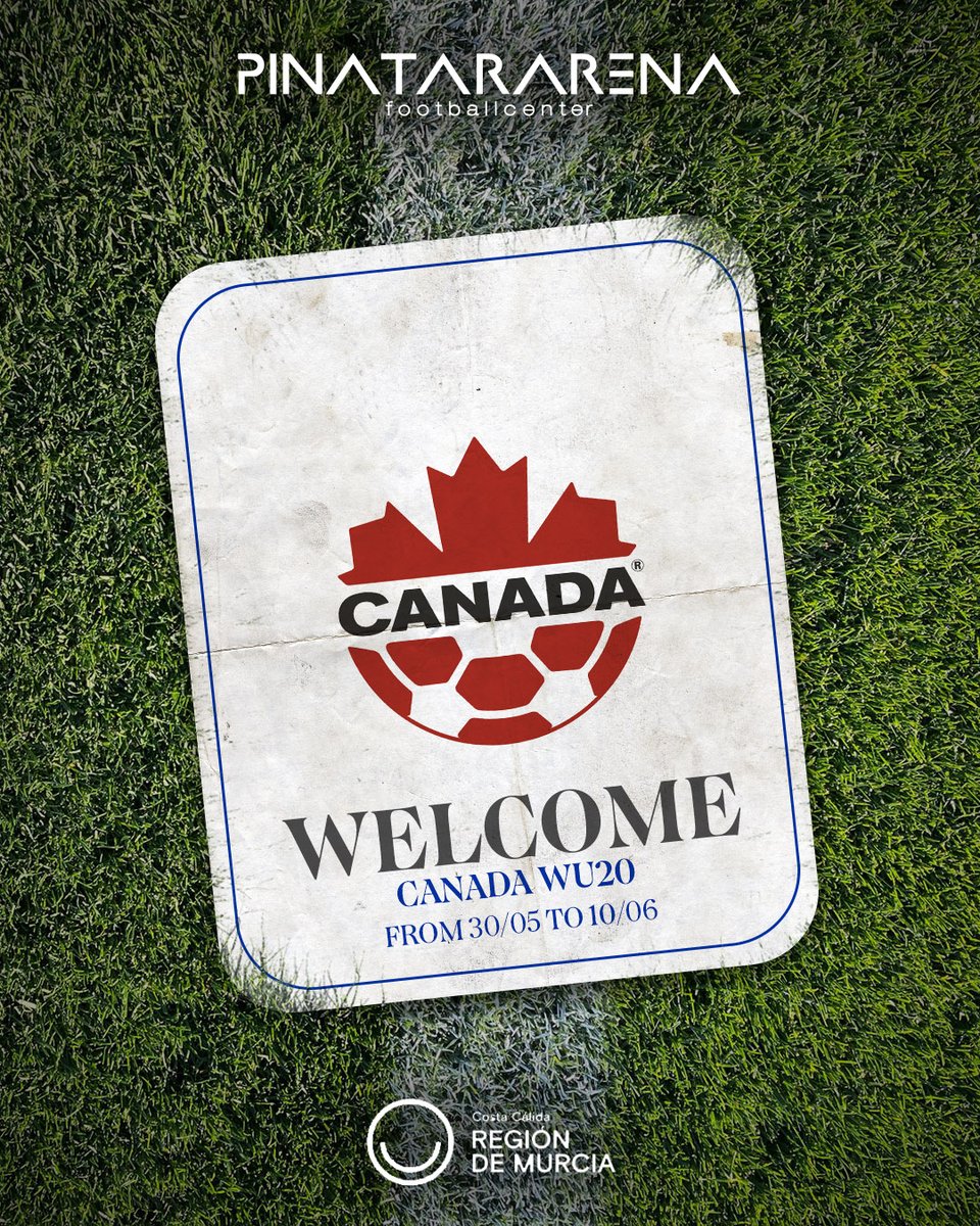 PinatarArena's tweet photo. 🍁🇨🇦 Canadá ya está en casa.

La selección femenina Sub-20 ha llegado a Pinatar Arena para una semana de preparación y fútbol internacional antes de enfrentarse a Inglaterra y Japón.

📍 Estadio Enrique Roca
🗓️ 3, 6 y 9 de junio
🎟 Entrada gratuita https://t.co/xskoynNsoG