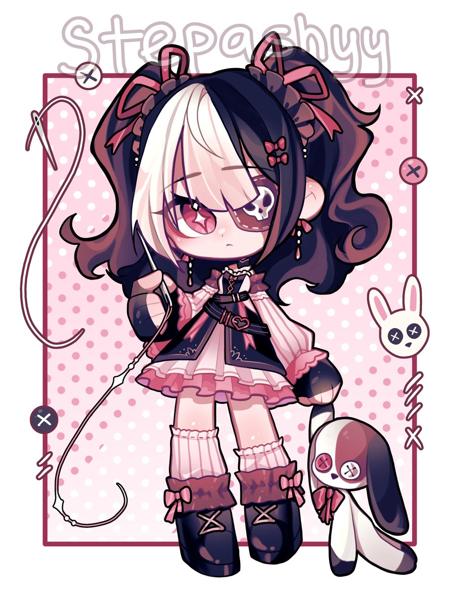 stepashyy's tweet photo. Adoptable Chibi puppet master🐰🐰🐰

You can buy her at a fixed price 40$ 
in my VGen shop🖤 https://t.co/SSEr0U2JmN