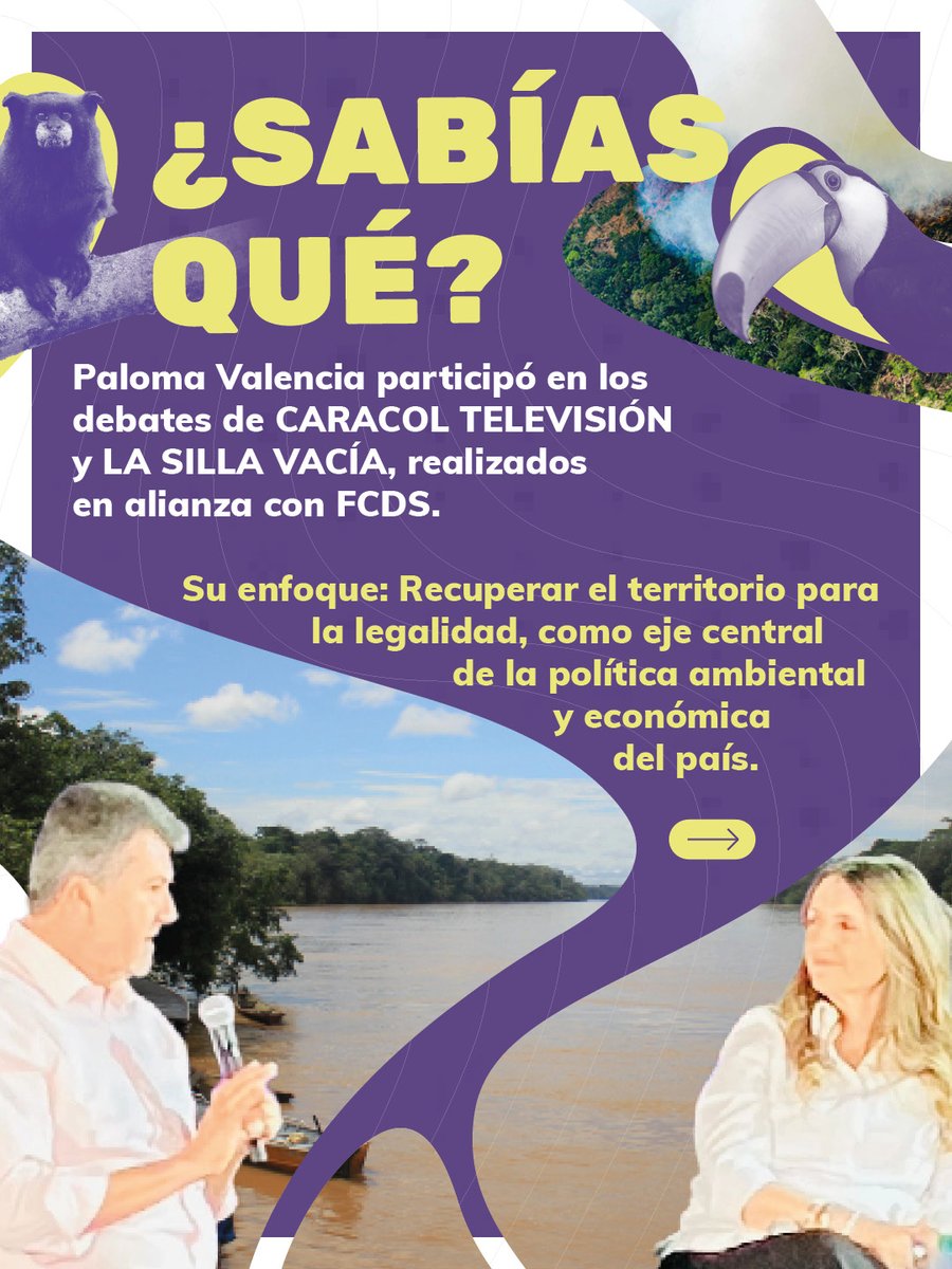 FcdsOrg's tweet photo. Faltan 2 días para las elecciones presidenciales, ¿#YLaAmazoníaQué?

Desde la Fundación para la Conservación y el Desarrollo Sostenible, en alianza con @lasillavacia y @CaracolTV , analizamos las propuestas de las campañas presidenciales sobre la Amazonía colombiana, para que la ciudadanía pueda votar informada este domingo.

Hoy ponemos a consideración las propuestas de @PalomaValenciaL.

La Amazonía también se vota.

¿#YLaAmazoníaQué?

@RodrigoboteroG 
@MariaAlejaVM 
@juanrobertovarg 
@francofidel
@asantosrubino
@NoruegaenCOL
@UKinColombia
@UEenColombia