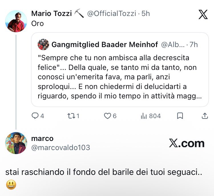 marcovaldo103's tweet photo. @Orgoglioitalia3 @AlessandroLod18 Uguale a quelli che ormai é costretto a ripostare #Tozzi 😃 https://t.co/0kG0dtgjZ0