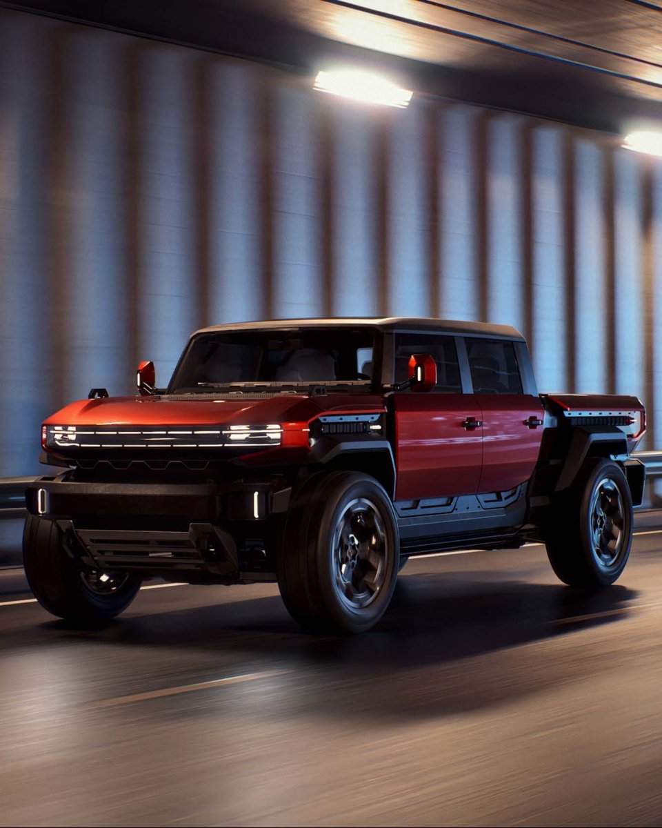 Meet the GMC Hummer X, a rugged EV pickup and SUV concept designed
