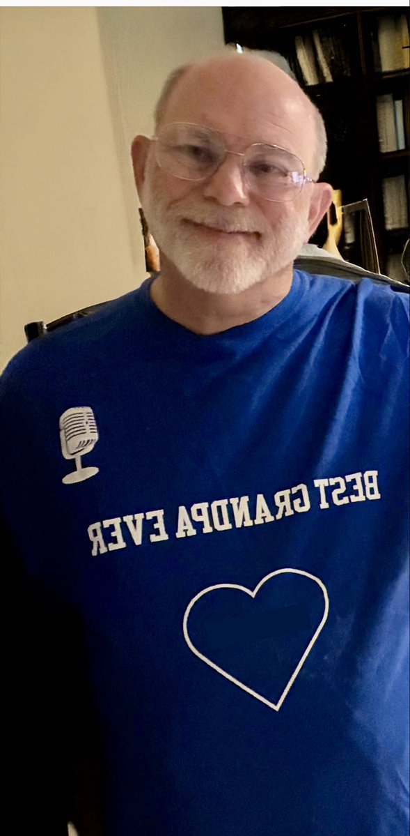 TeacherRB's tweet photo. It’s been official for a long time but I’m finally wearing the certification in public today.  Grand girls got this for me for a Father’s Day years ago - found it cleaning out the closet.  And that microphone 😲 must mean I’m the best radio grandpa ever too! ❤️ https://t.co/9cxfSyIrQB
