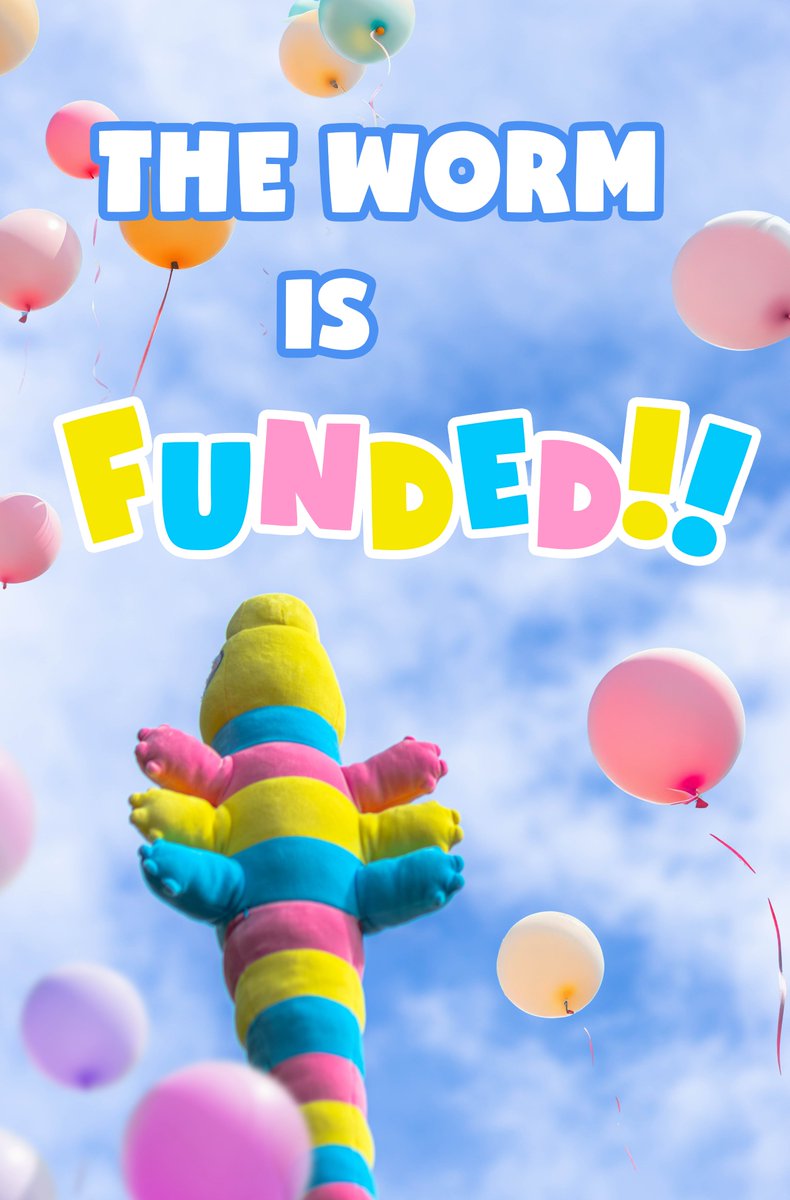 Bewilderium's tweet photo. WE DID IT! The worm is FUNDED!!! Production will begin ASAP!! Thank you all so much for helping make this dream a reality! https://t.co/Wk3XNB8ObK
