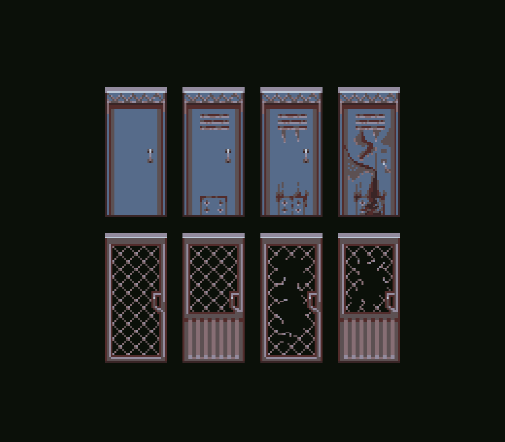 ACTG_U's tweet photo. Hi! I've started working on a new set of pixel-art resources. I'd like to share some of the assets and the visual style

#pixel
#pixelart
#gamedev
#assets
#gameassets
#itchio
#itch
#postapocalyptic https://t.co/If4JEMPmXi