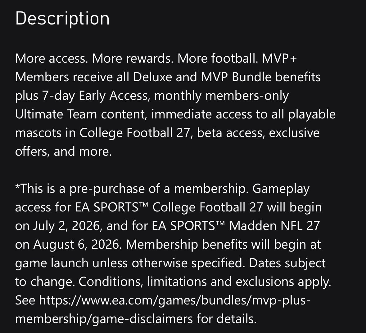 bordeauxyoutube's tweet photo. so much new info about College Football 27 is out with the CFB 27/Madden 27 bundle 😳

- Mascot Mashup officially confirmed 
- CFB 27 early access begins July 2nd
- Early beta access for purchasers June 4th-7th
- Seems like you’ll unlock Mascots for your collection by completing challenges
- Exclusive Dynasty skill tree called Rainmaker… spend more money = more money in NIL? 
- mentioned an all new “Dynasty blueprint”
- Road to Glory will have more positions and customization!